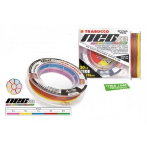 Trecciato Dynema  PE MULTICOLOR Dyna Tex NEO X8 mt 300 Trabucco