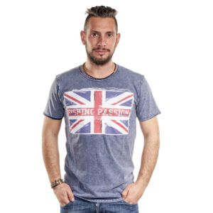 T-SHIRT  tempo libero invecchiata Denim by Fishing Passion