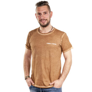 T-SHIRT  tempo libero invecchiata marrone by Fishing Passion